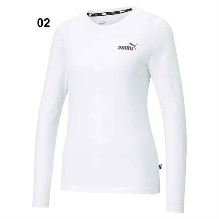 PUMA ホワイト 長袖 スポーツシャツ プーマ（PUMA）（レディース）長袖Tシャツ レディース RUN
