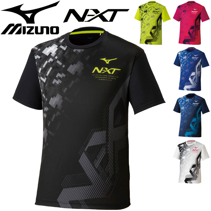 半袖 Tシャツ メンズ レディース/ミズノ mizuno N-XTプリント TEE/テニス ソフトテニス スポーツウェア トレーニング 昇華プリント  吸汗速乾 /62JA1Z13