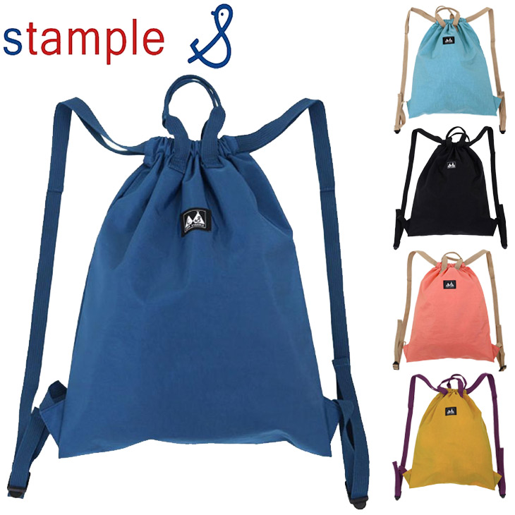 stample（スタンプル） ウォッシュド ナイロン ナップサック camp