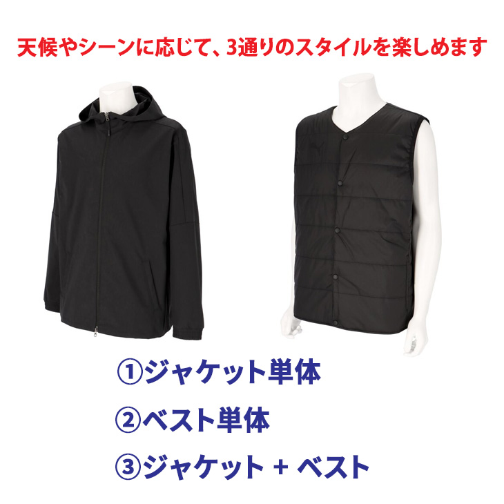 PUMA（プーマ） メンズ アウター チームトラベル 3IN1 ジャケット 中綿