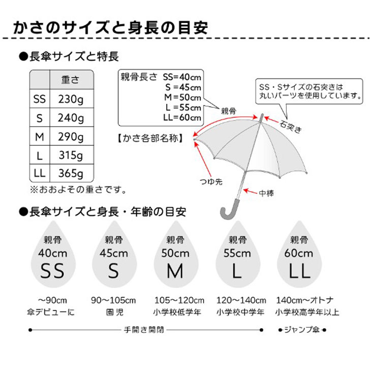PUMA キッズ 長傘 かさ 透明窓 子供用 45cm 50cm 55cm 子ども