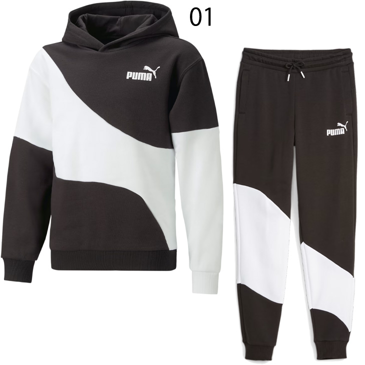 PUMA スエット(上下セット) PUMA（プーマ） キッズ スウェット 上下 PUMA POWER キャット フーディ