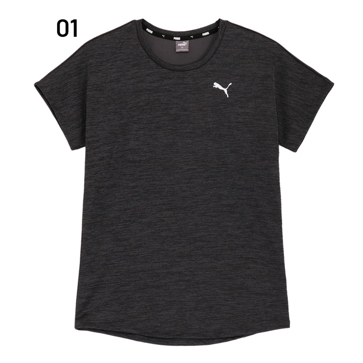PUMA メッシュデザイン スポーツシャツ XL PUMA プーマ 半袖 Tシャツ レディース アクティブ メッシュ