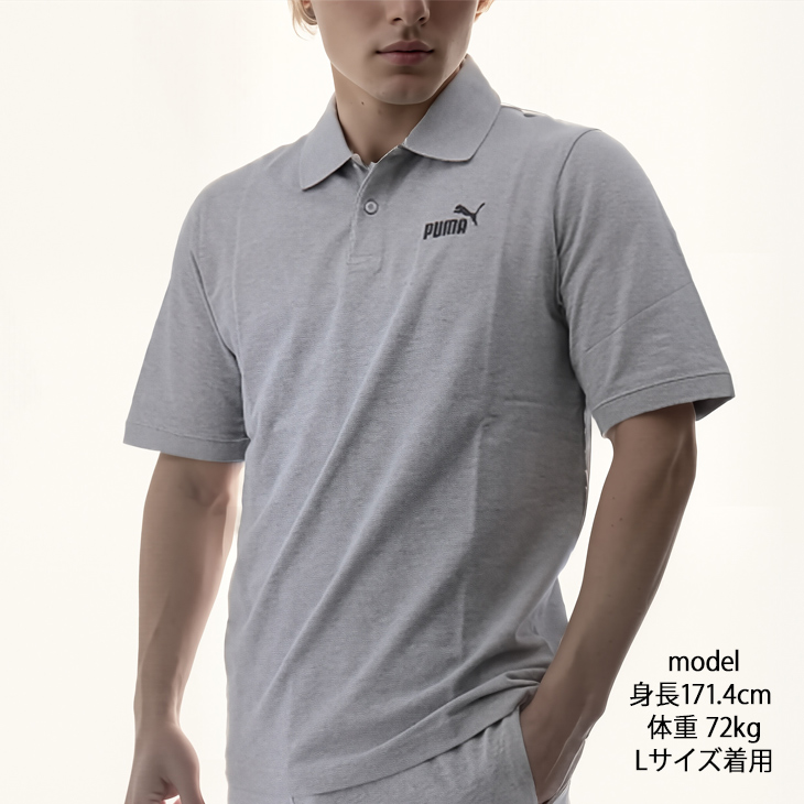 21SS【人気Ｍサイズ】ワイスリー☆ワンポイントロゴ入り半袖ポロシャツ　グレー 350228031_1.jpg