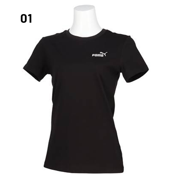C2286【ランニングにもジムにも】プーマ レディース Tシャツ PUMA プーマ 半袖 Tシャツ レディース ESS スモール NO.1ロゴ