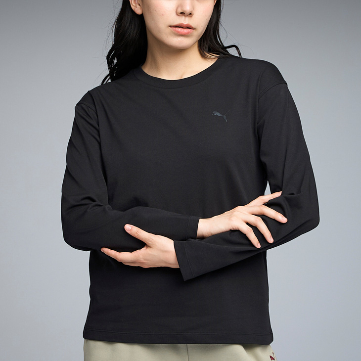 PUMA（プーマ） 長袖 Tシャツ レディース PUMA ESS MX キャットロゴ