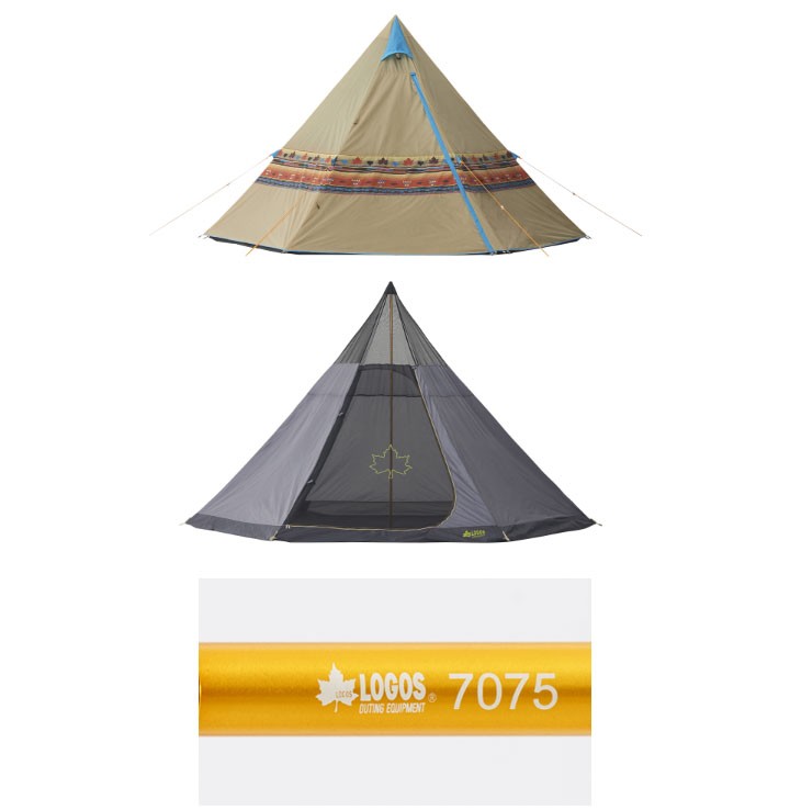 テント 3人用 ワンポールテント 簡単組立て ロゴス LOGOS 庭キャンプ 