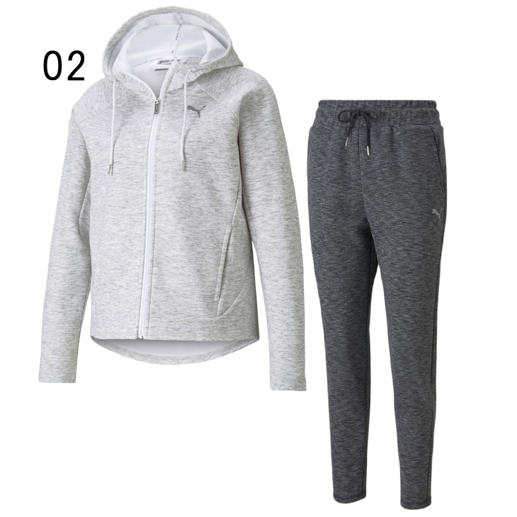 PUMA（プーマ） スウェット 上下セット レディース EVOSTRIPE