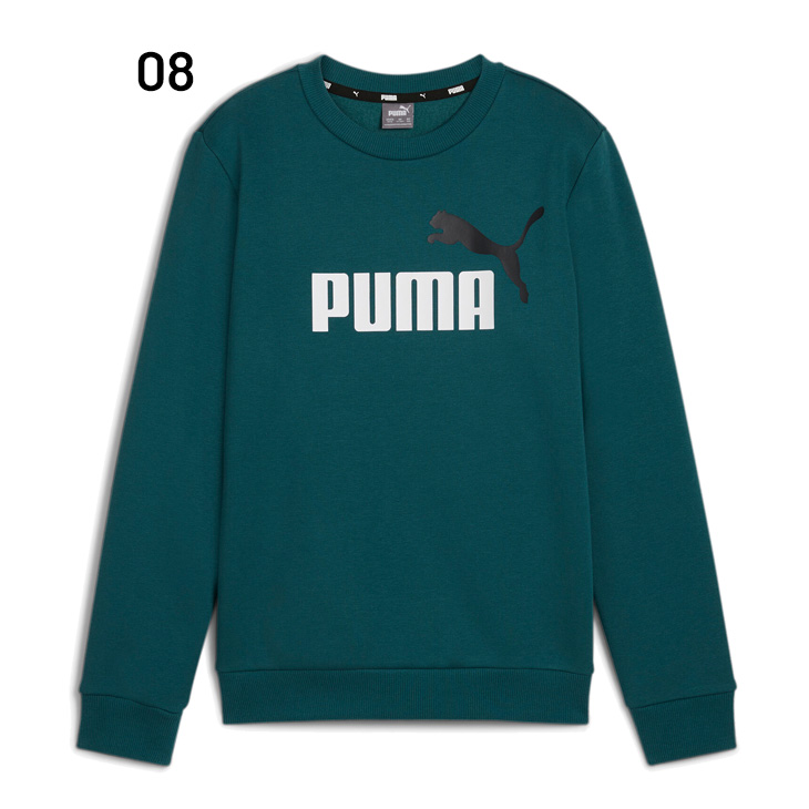 プーマ キッズ 裏起毛 トレーナー 130-160cm 子供服 PUMA ESS+ 2 COL ビッグロゴ クルー 長袖 プルオーバー クルーネック  プリント スポーツ /846534【pu22pd】