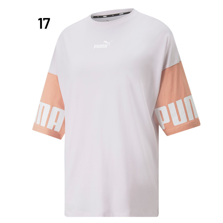 Tシャツ 5分袖 レディース プーマ PUMA カラーブロック TEE/スポーツウェア カジュアル 女性 半袖 フィットネス リラックス トップス  /849418【pu22pd】