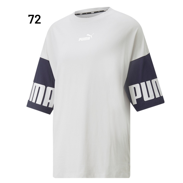 Tシャツ 5分袖 レディース プーマ PUMA カラーブロック TEE/スポーツウェア カジュアル 女性 半袖 フィットネス リラックス トップス  /849418【pu22pd】