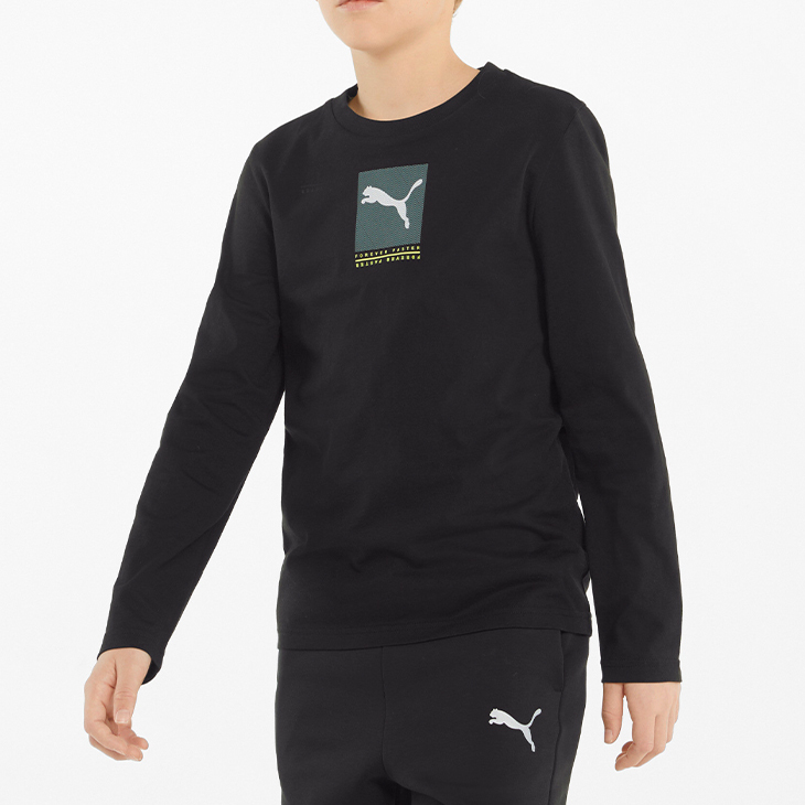 キッズ 長袖 Tシャツ 130-160cm 男の子 子供服/プーマ PUMA Active Sports/子ども スポーツウェア 吸水速乾 コットン  運動 カジュアル 男児 トップス/849614 :849614:APWORLD - 通販 - Yahoo!ショッピング