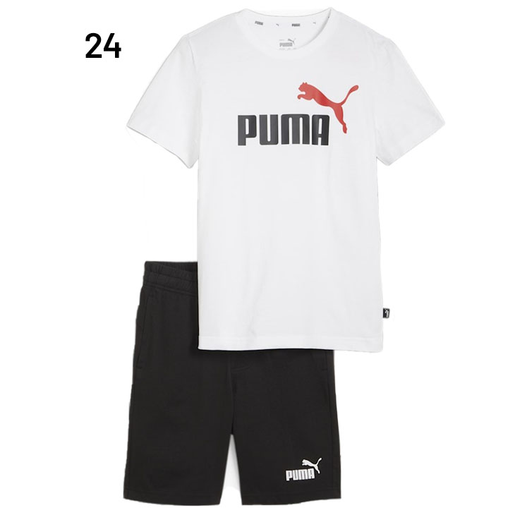 キッズ 半袖Tシャツ ショートパンツ 上下 プーマ PUMA 男の子 130-160cm 子供服 スポーツウェア セットアップ 2点セット 子ども  トレーニング /849616【pu22pd】