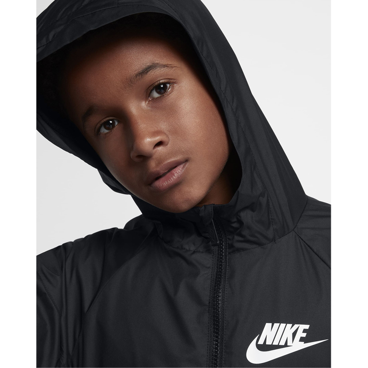 eb3 NIKE フルジップ ウィンドブレーカー 赤/黒 メンズS相当
