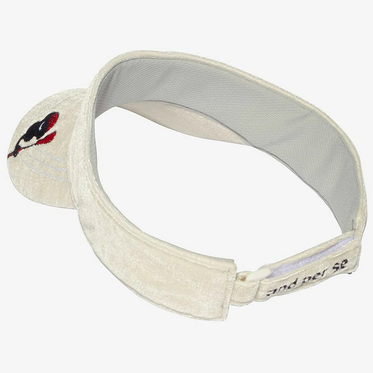 and per se（アンパスィ） サンバイザー レディース 帽子 シュシュ付き