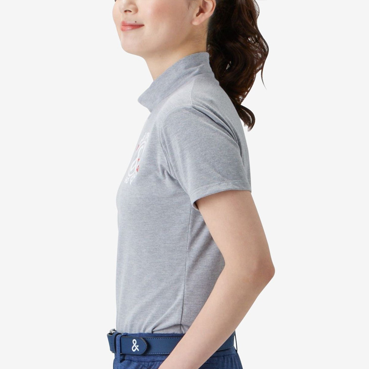 and per se（アンパスィ） 半袖 モックネックシャツ レディース ゴルフ