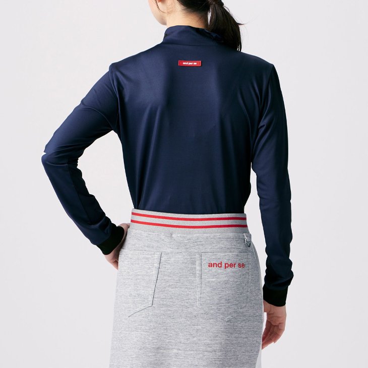 and per se AND PER SE アンパスィ ハイネック半袖Tシャツ