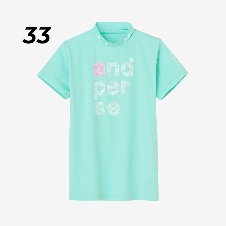 and per se（アンパスィ） 半袖 モックネックシャツ レディース ゴルフ