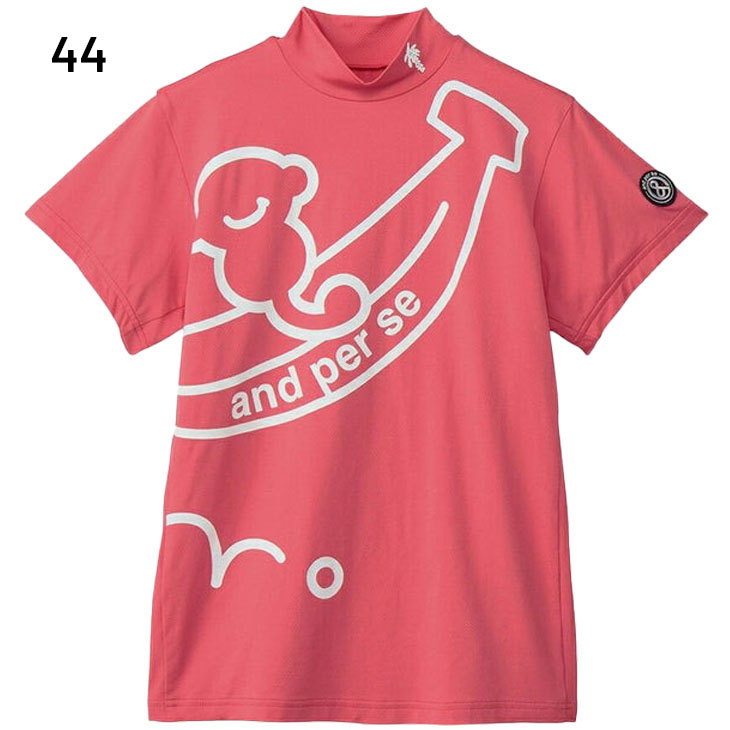 and per se（アンパスィ） 半袖 モックネックシャツ レディース ゴルフ