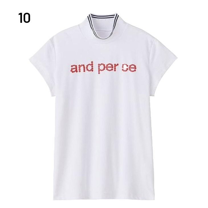 and per se（アンパスィ） 半袖 モックネックシャツ レディース ゴルフ