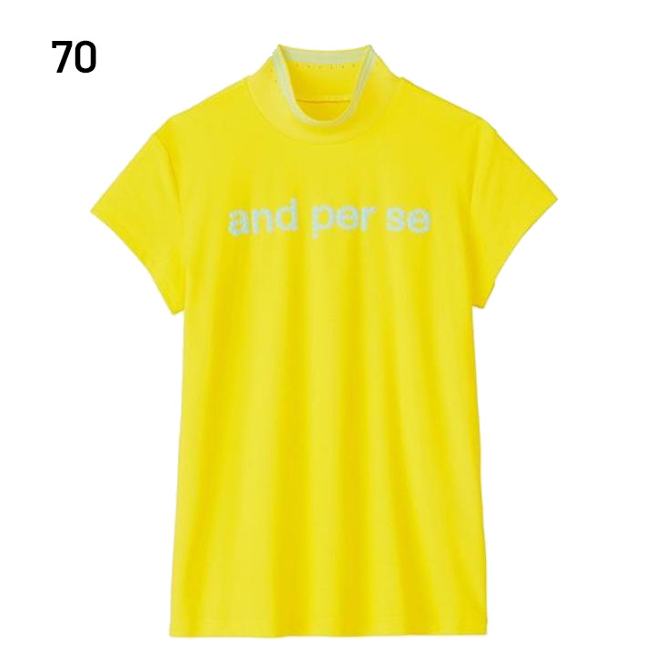 and per se（アンパスィ） 半袖 モックネックシャツ レディース ゴルフ