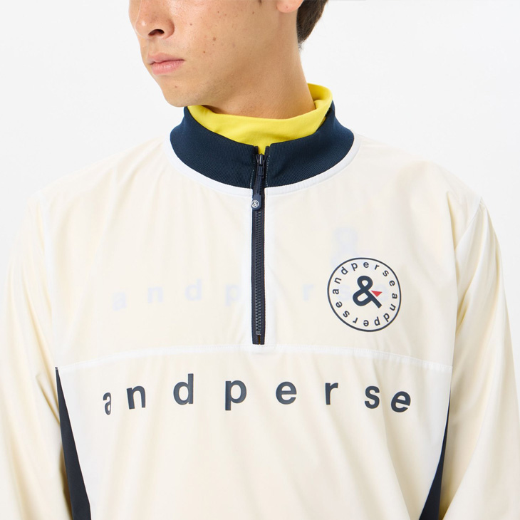 and per se（アンパスィ） 中わた入り ウィンドブレーカー 長袖 メンズ