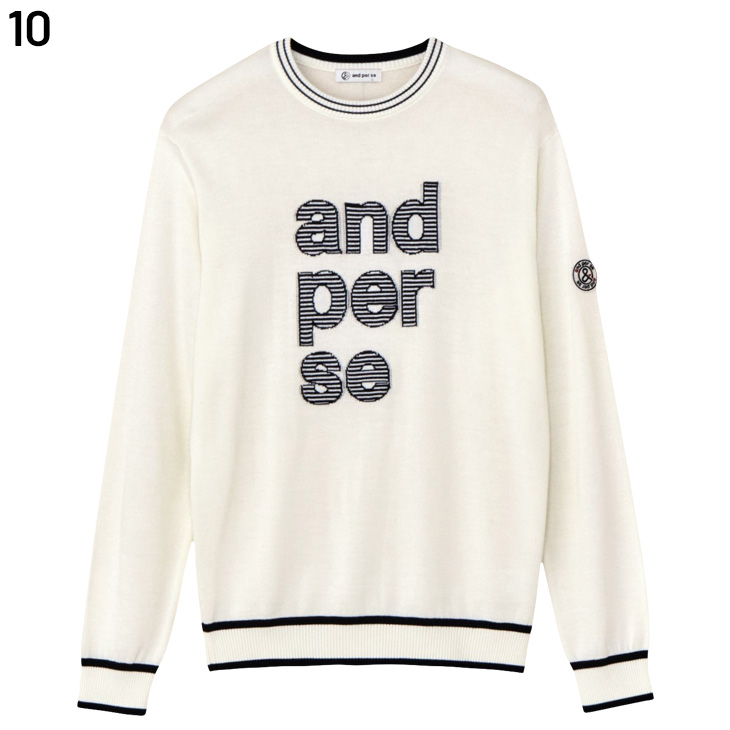 and per se ウールmixニット 長袖セーター 定価18700円 and per se（アンパスィ） 長袖 ゴルフセーター メンズ ゴand per se