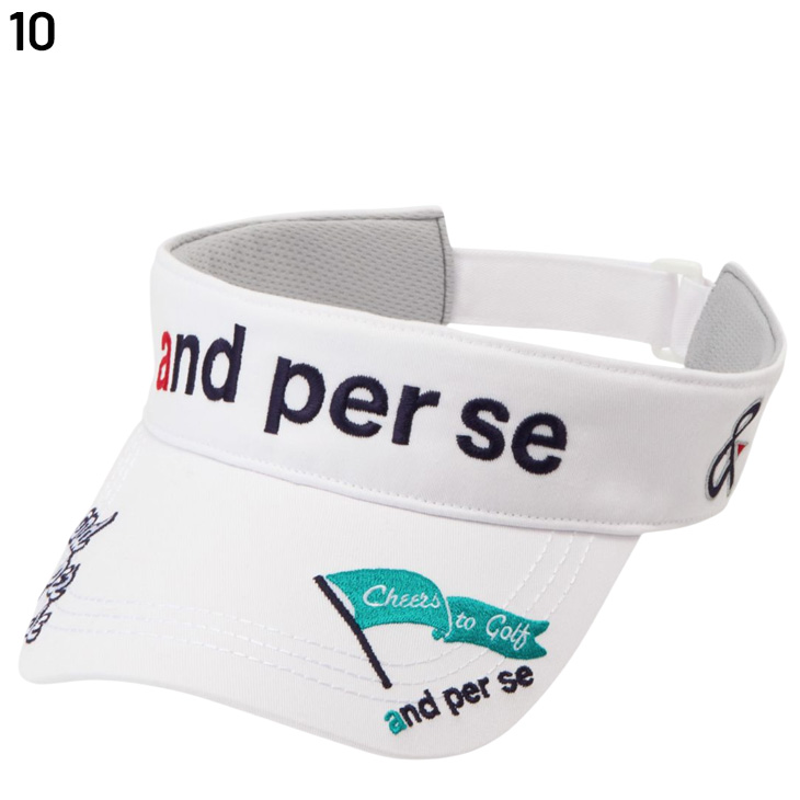 and per se（アンパスィ） サンバイザー ゴルフ用 帽子 メンズ and per