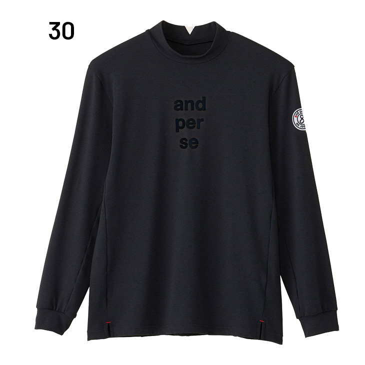 サイズ：L AND PER SE アンパスィ  モックネック 長袖ブルゾン  オレンジ系 [240101456417] ゴルフウェア メンズ ストスト サイズ：L AND PER SE アンパスィ モックネック 長袖ブルゾン
