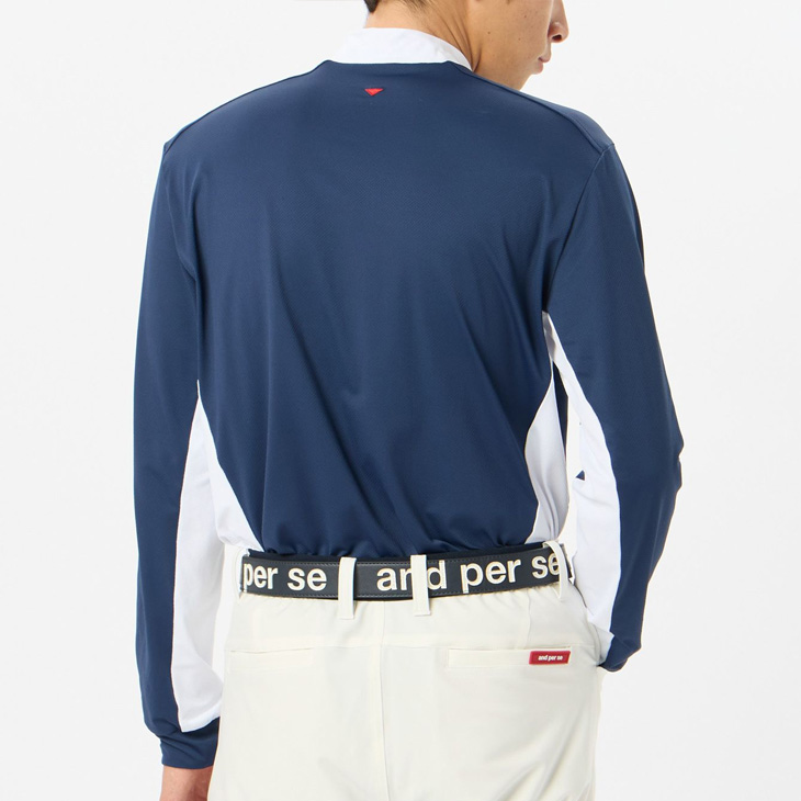 and per se（アンパスィ） 長袖 モックネックシャツ メンズ ゴルフ