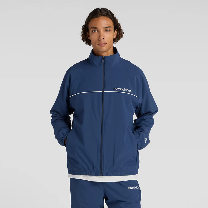 ニューバランス ウインドブレーカー 長袖 メンズ Newbalance ウーブン トラックジャケット 裏メッシュ トレーニングジャケット スポーツウェア 男性用 裏地付き アウター メンズウエア ジムトレ ランニング フィットネス ブランド 服 アパレル/AMJ53170-NNY New Balance（ニューバランス） ウインドブレーカー 長袖 メンズ