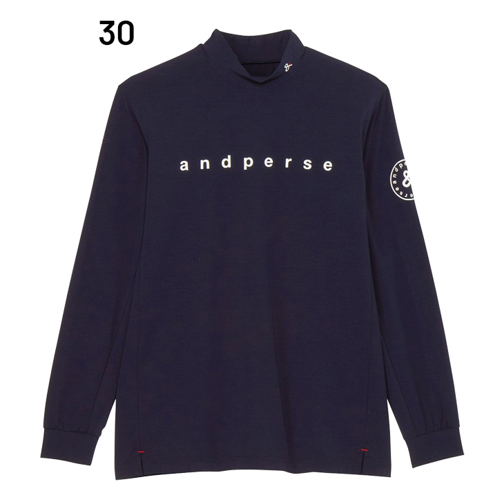 and per se アンパスィ 長袖 ハイネックシャツ メンズ ゴルフ