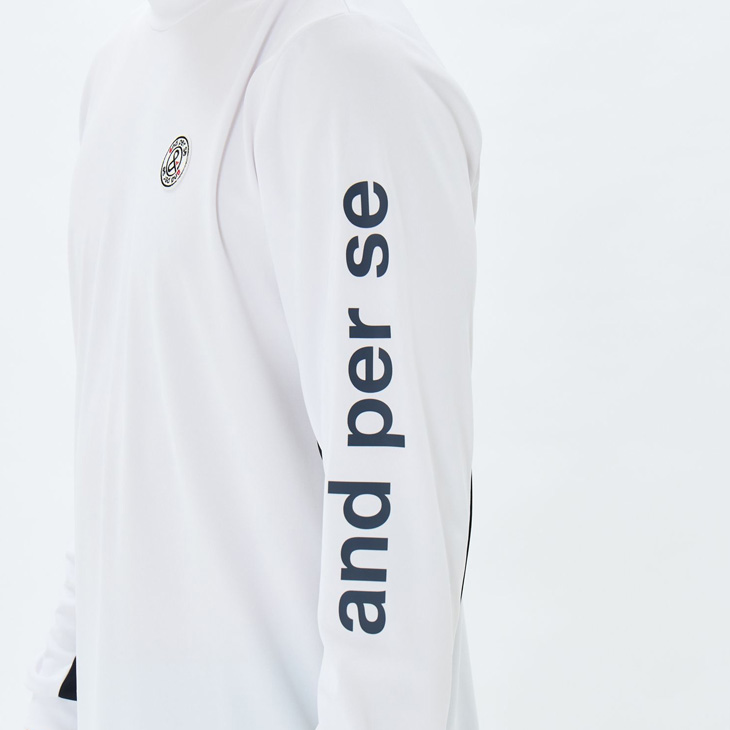 and per se（アンパスィ） 長袖 モックネックシャツ メンズ ゴルフ