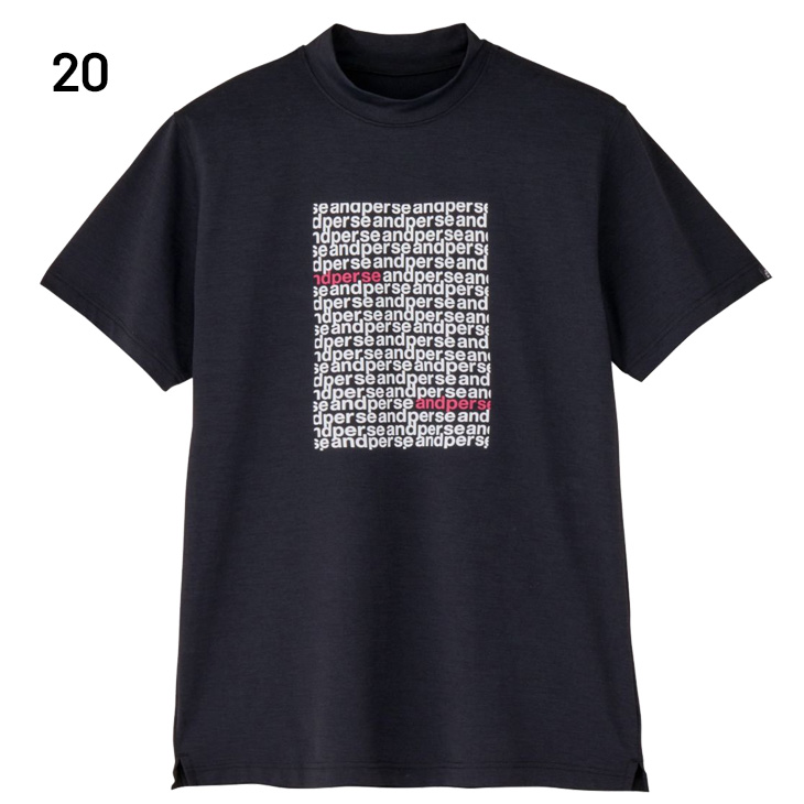 and per se（アンパスィ） メンズ 半袖 モックネックシャツ ゴルフ