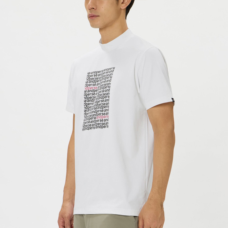 and per se（アンパスィ） 半袖 モックネックシャツ メンズ ゴルフ