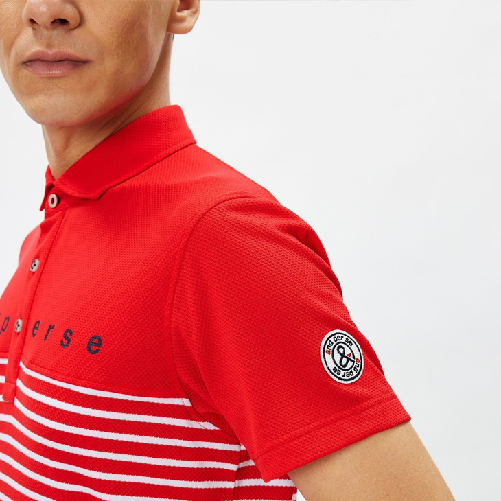 アンパスィ 半袖シャツ メンズ ゴルフウェア and per se GOLF ボーダードライバーズアイ ポロシャツ ゴルフポロ UVケア 吸汗速乾 男性 衿つき ゴルフシャツ ボーダー柄 半そで トップス メンズウエア 紳士 日本製 服 ブランド アパレル/AMS9604X6 and per se（アンパスィ） 半袖シャツ メンズ ゴルフウェア and per se