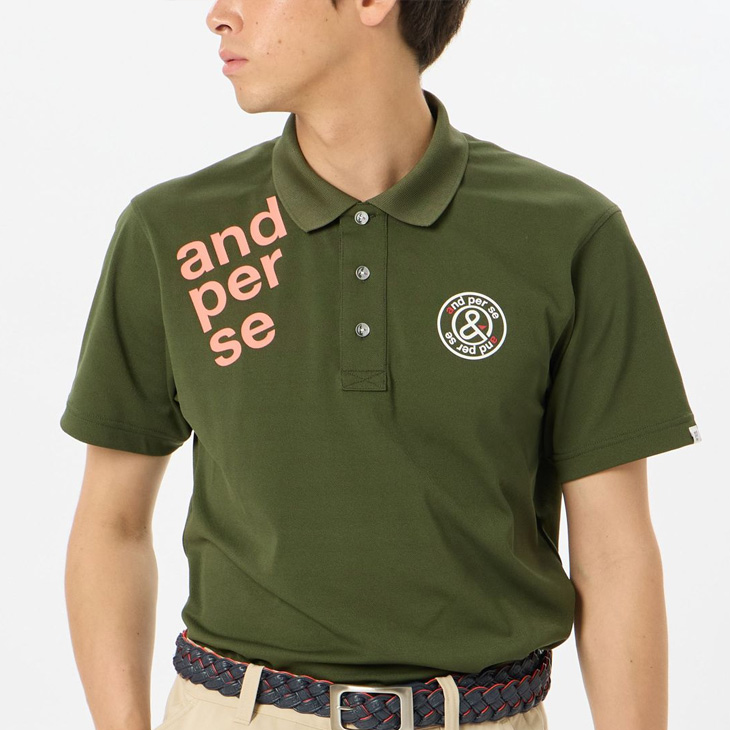 and per se（アンパスィ） 半袖 ポロシャツ メンズ ゴルフウェア and