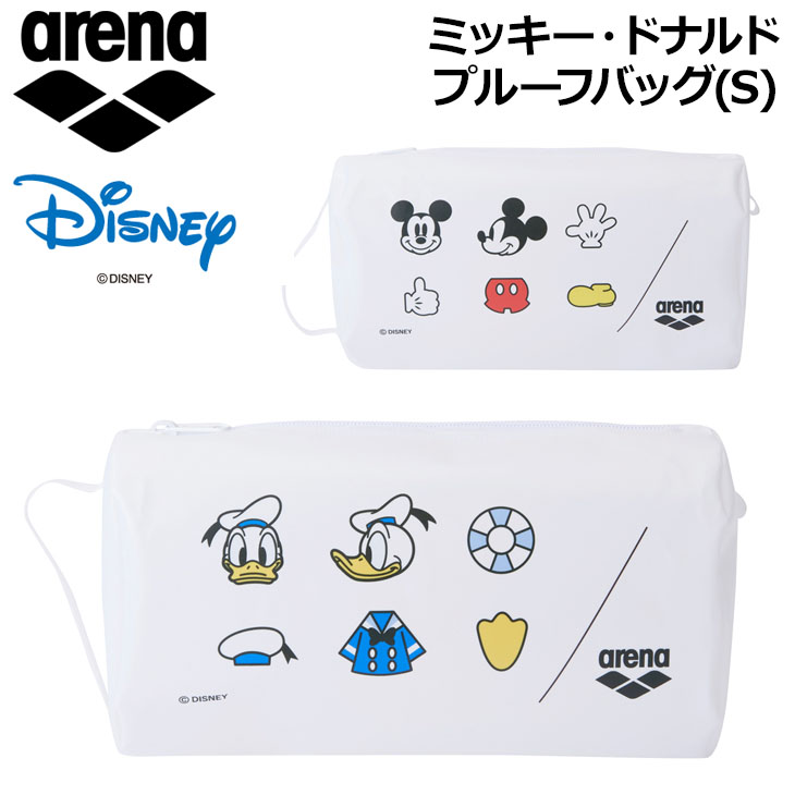 arena ディズニーヴィランズ 練習用水着 キャップ プルーフバッグ3点セット アリーナ（arena） プルーフバッグ Sサイズ ラウンド型 スイムポーチ