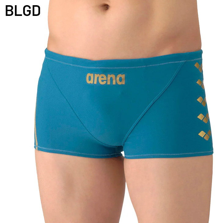 【美品】ARENA ダブルマット ARN2027 ゴールドロゴ Sサイズ 競パン アリーナ（arena） メンズ 水泳 練習用 水着 arena TOUGHSUIT