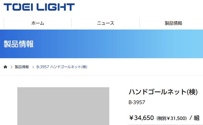 ハンドゴールネット(検) 四角目 2張1組 トーエイライト TOEI LIGHT