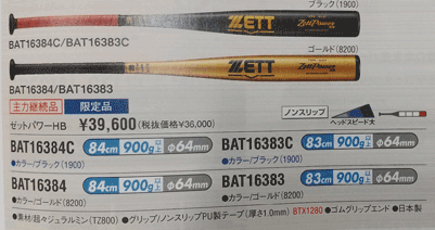ゼット（ZETT） 野球 硬式用 金属製バット 83cm 84cm 新基準対応 ZETT