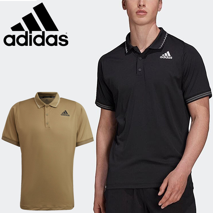 わせが 半袖 ポロシャツ メンズ アディダス Adidas テニス フリーリフト ソフトテニス 男性 スリムフィット スポーツウェア