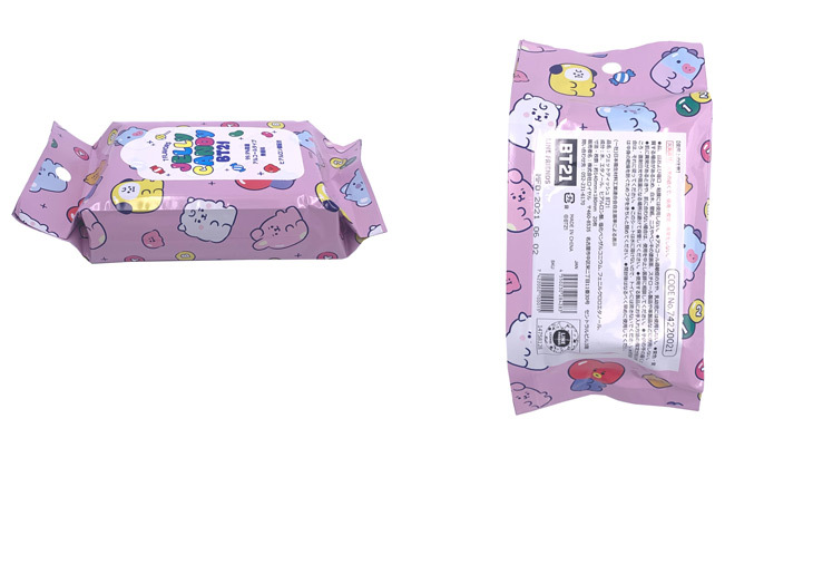 BT21 除菌ウェットティッシュ 20枚入り アルコールタイプ 99.9％除菌