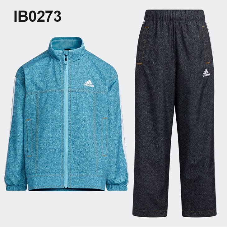 アディダス ウィンドブレーカー 上下 キッズ 130-160cm 子供服/adidas ジュニア デニム風 ジャケット パンツ 裏メッシュ  スポーツウェア /BUK49-BUK57【a20Qpd】