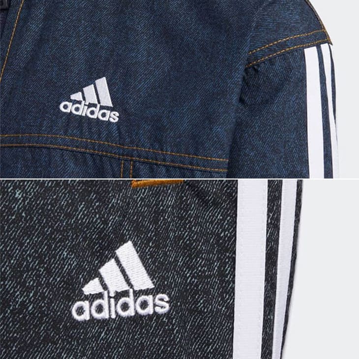 adidas - みーちん　アディダス 130 デニム風 ウインドブレーカー adidas - みーちん様専用 アディダス 130 デニム風 ウインド