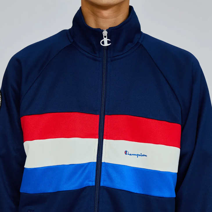 チャンピオン トラックジャケット メンズ Champion フルジップ ラグラン 長袖 アウター 男性 メンズウェア 上着 アメカジ タウン  スポーツスタイル 服 ブランド アパレル/C3-B608 Champion（チャンピオン） トラックジャケット メンズ フルジップ