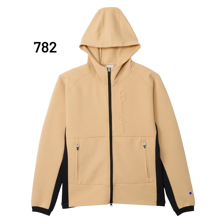 チャンピオン ジップフーデッド スウェットシャツ 長袖 メンズ ゴルフウェア Champion GOLF 裏メッシュ パーカージャケット ストレッチ　男性 ゴルフ用パーカ スエット ジャケット メンズウェア スポーツウエア ブランド シンプル アパレル/C3-BG101 Champion（チャンピオン） ジップフーデッド スウェットシャツ 長袖