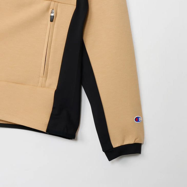 チャンピオン ジップフーデッド スウェットシャツ 長袖 メンズ ゴルフウェア Champion GOLF 裏メッシュ パーカージャケット ストレッチ　男性 ゴルフ用パーカ スエット ジャケット メンズウェア スポーツウエア ブランド シンプル アパレル/C3-BG101 Champion（チャンピオン） ジップフーデッド スウェットシャツ 長袖