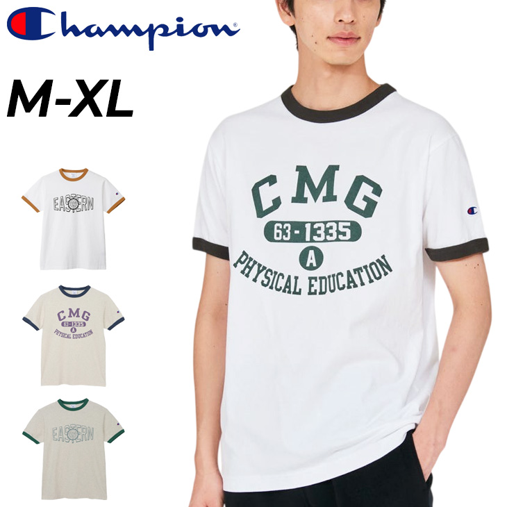 Champion（チャンピオン） 半袖 Tシャツ メンズ リンガーTシャツ 半袖