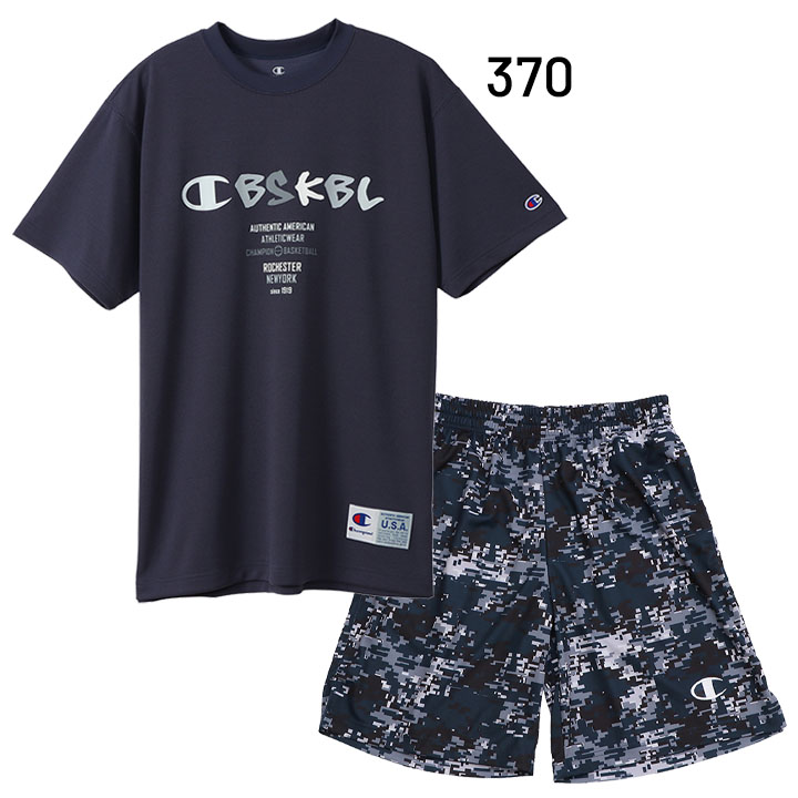 Champion 半袖Tシャツ ハーフパンツ 上下 メンズ セットアップ Champion 半袖Tシャツ ハーフパンツ 上下 メンズ セットアップ